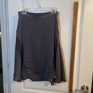Banana Republic Charcoal High-Low Skirt with Lace